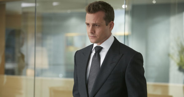 Suits, pictured: Gabriel Macht as Harvey Specter, photo by: Ian Watson/USA Network.